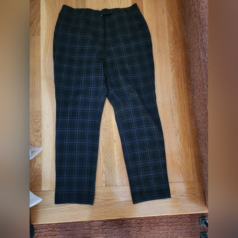DD - J. Jill Womens Dark Plaid Dress Pants